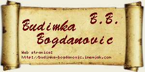 Budimka Bogdanović vizit kartica